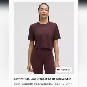Lululemon Athletica Plum Crop Top